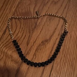 Vintage Black stone choker 20"
